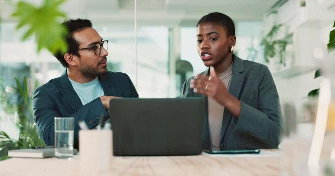 Research, laptop and mentor with business people in office for environment policy advisor, ngo and resource manager. Consulting, teamwork and report with employees in corporate firm for project