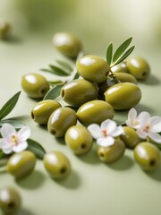green olives in a bowl