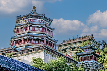 Architecture at the Summer Palace, Beijing, China