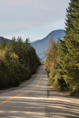 Chilliwack Lake Road during a fall season in Chilliwack, British Columbia, Canada