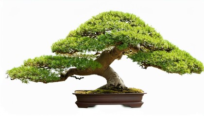 bonsai tree isolated on white