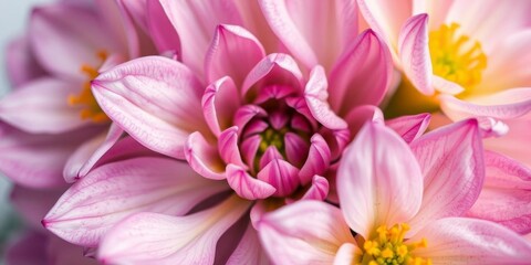 Obraz premium Vibrant purple flower petals and leaves creating a beautiful contrast, nature, contrast