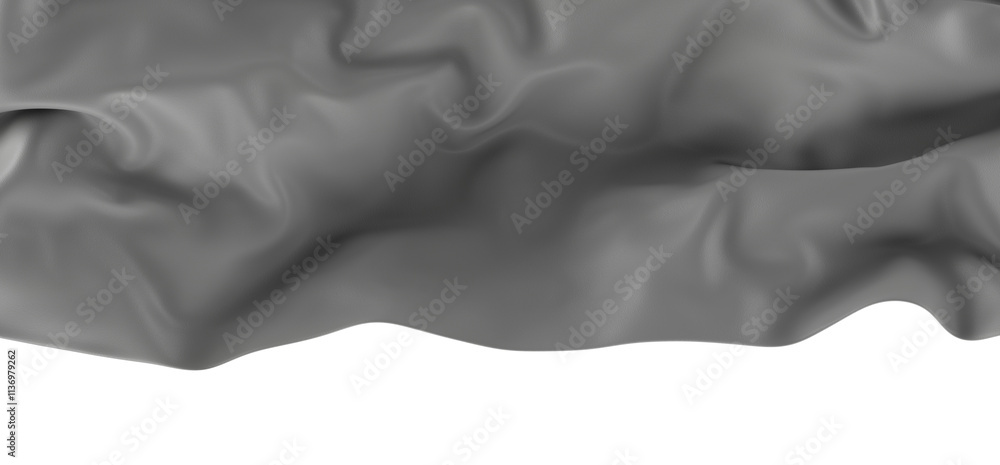 Poster a close-up image of a white fabric draped in a smooth, flowing pattern. the fabric is soft and luxur