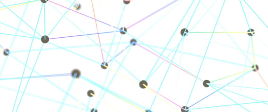 Abstract Network with Colorful Lines