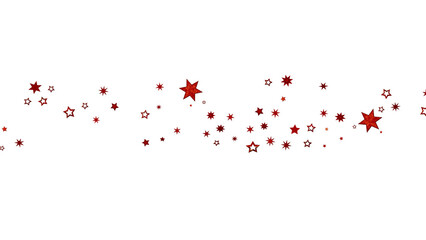 Red Starry Scatter on White