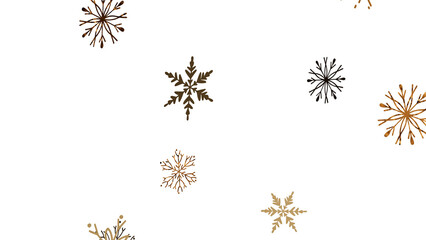 Magical Snow Cascade: Mind-Blowing 3D Illustration of Falling Christmas Snowflakes