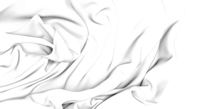 Abstract image featuring a white fabric with soft folds and drapes creating a flowing, smooth texture.