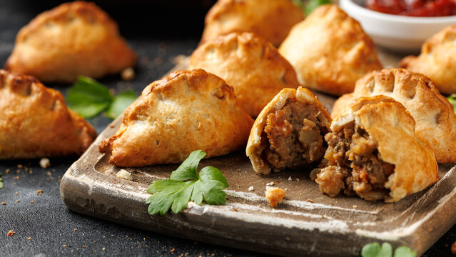 Crumbly shortcrust mini beef, potato and swede pasties