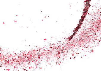 Pink Percentage Confetti Burst