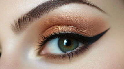 close up portrait of woman eye