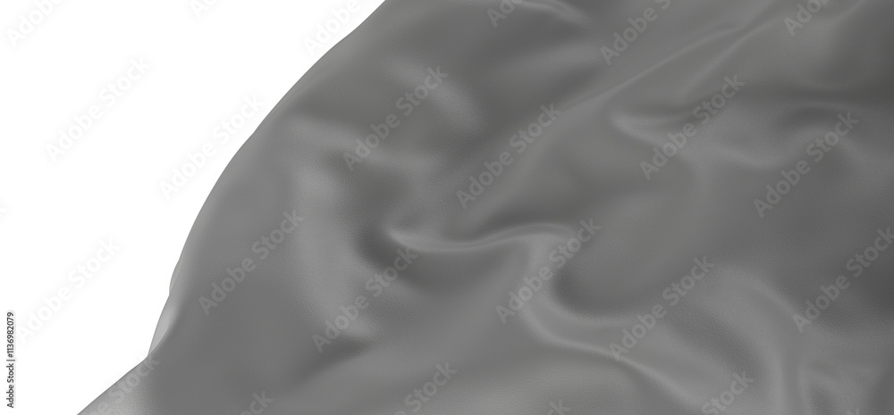 Poster abstract image featuring a white fabric with soft folds and drapes creating a flowing, smooth textur