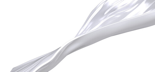 Abstract image featuring a white fabric with soft folds and drapes creating a flowing, smooth...