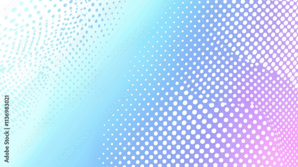 Poster abstract gradient background with dotted patterns in blue and pink hues.