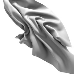 Abstract image featuring a white fabric with soft folds and drapes creating a flowing, smooth...
