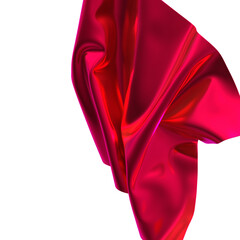 Soft luxurious red fabric flowing gracefully