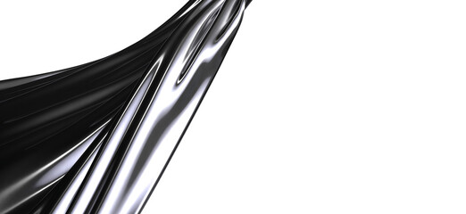 Obraz premium Abstract Black Fabric Drape