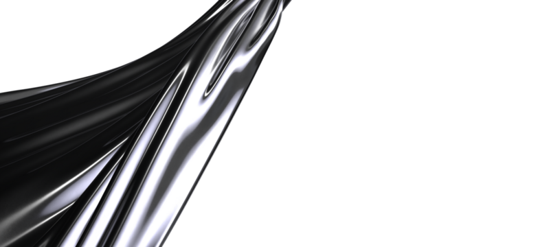 Abstract Black Fabric Drape