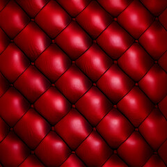 Obraz premium Vintage premium red leather background for decorations and textures - AI generated image