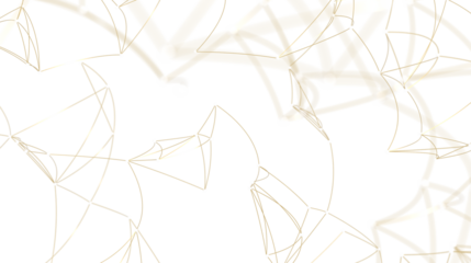 Abstract Golden Geometric Pattern on White