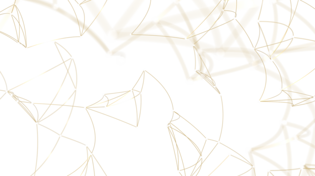 Abstract Golden Geometric Pattern on White