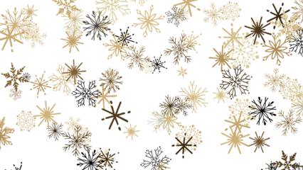 Dancing Snowflakes: Enthralling 3D Illustration of Falling Christmas Snow Crystals