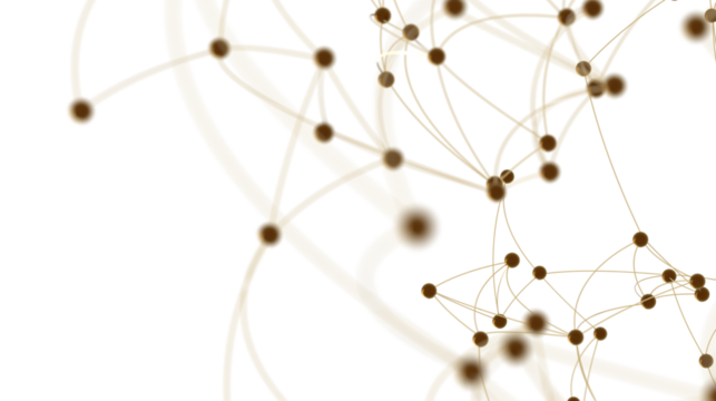 Abstract Network with Golden Spheres