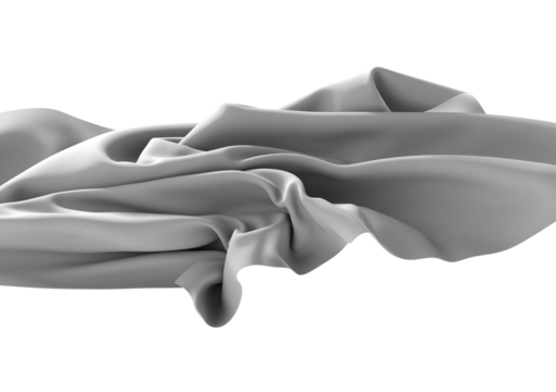 Abstract image of a white fabric with a soft, smooth, and flowing texture
