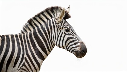 zebra isolated on white background