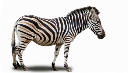 zebra isolated on white