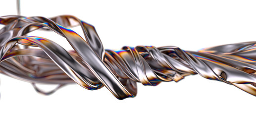3D render abstract background. Colorful twisted shapes in motion. Computer generated digital art...