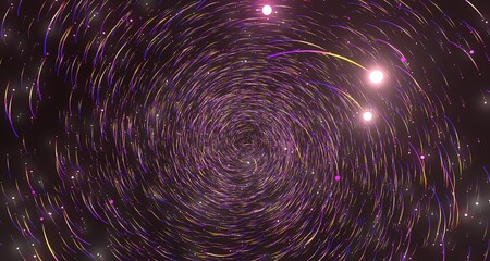Abstract Space Swirl with Stars and Light