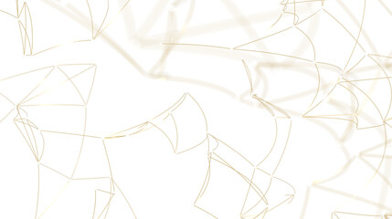 Abstract Geometric Pattern in Gold on White