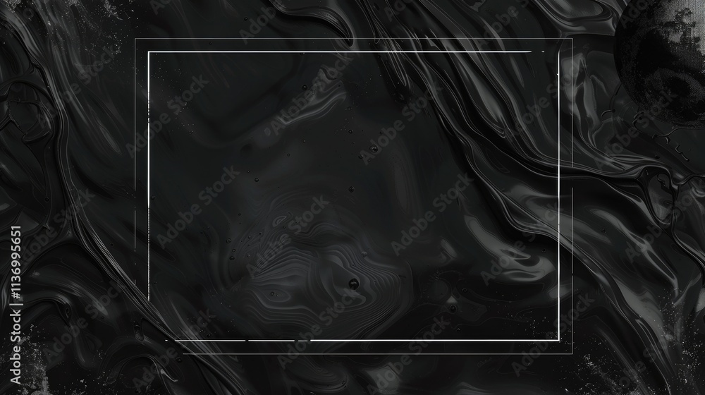 Aufkleber abstract black texture with a rectangular frame for design purposes.