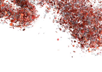 Red Percentage Confetti Burst