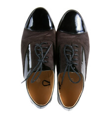 Black and brown female shoes