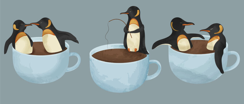 Penguins illustration 