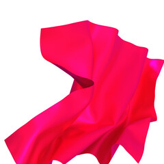 The flow of vibrant crimson silk