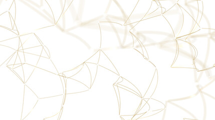Abstract Gold Lines on White Background