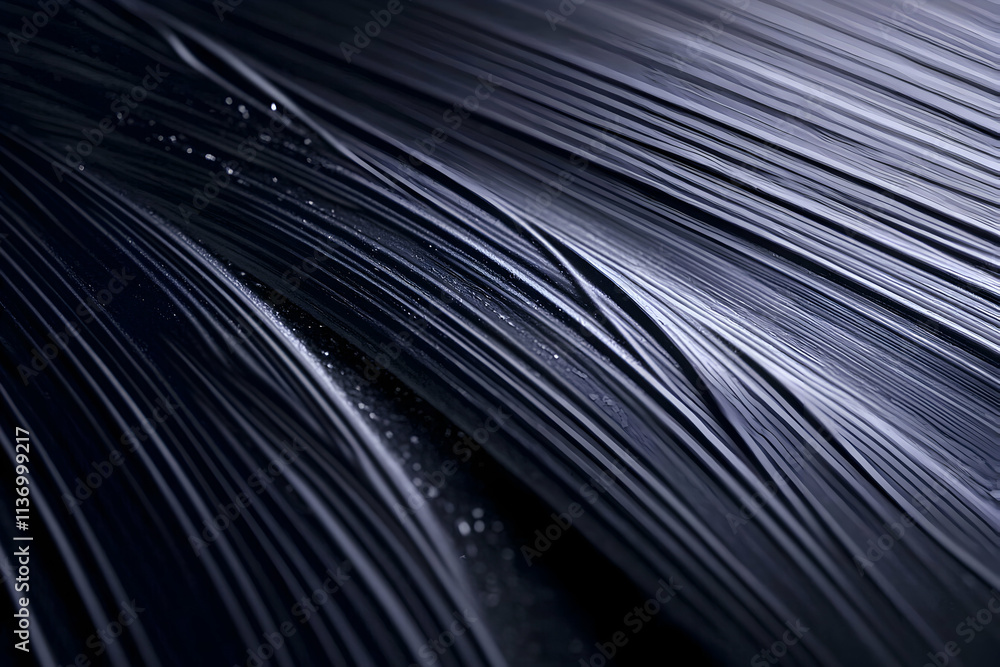 Poster abstract dark texture background image showing elegant, flowing lines and subtle water droplets. ide