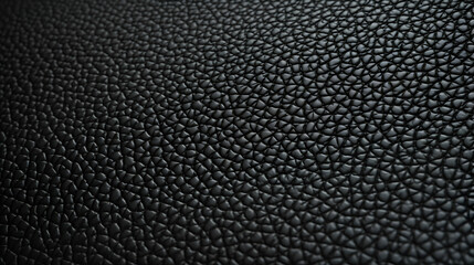 Close-up texture of black pebble grain leather. Ideal for backgrounds, website design, and print projects.  High-resolution image.