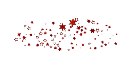 Red Stars Scattered on White Background