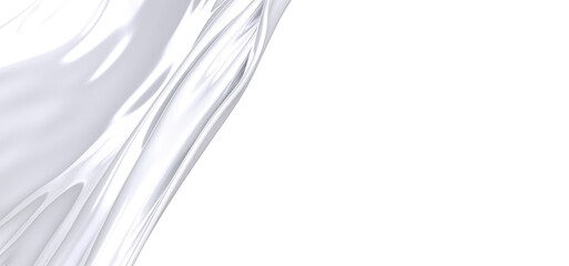 A close-up shot of white fabric with a soft, flowing texture. The light reflects on the surface,...