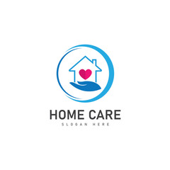 home care logo template design vector illustration icon