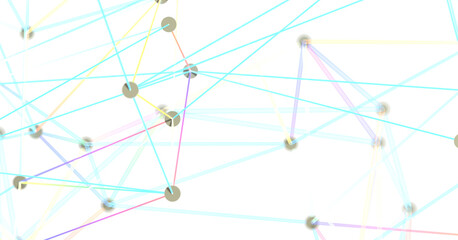 Abstract Colorful Network of Lines and Nodes