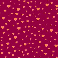Valentine hearts seamless 14 February love pattern for wrapping paper