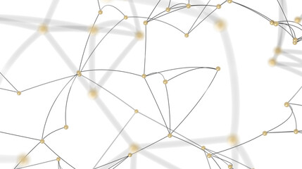 Abstract Network with Connected Dots and Lines