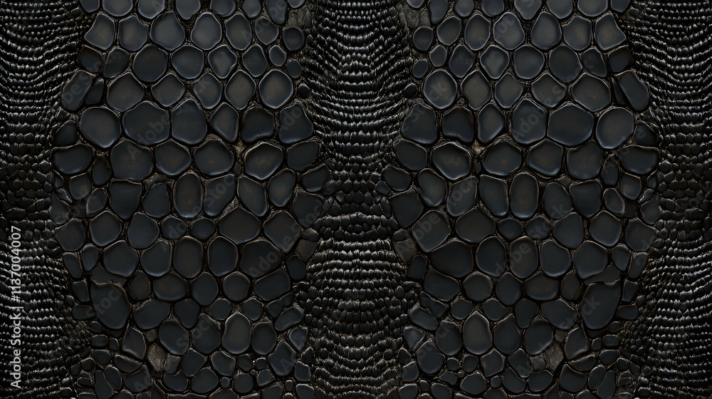 Poster seamless dark textured background image featuring a repeating pattern reminiscent of reptile skin or