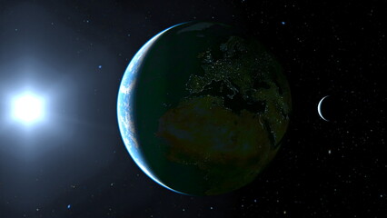 地球　3DCGレンダリング