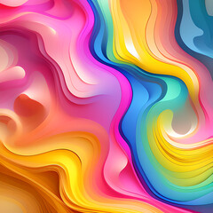 Fototapeta premium Glowing lines neon banner background Illumination lines Neon light background Feeling.Digital particles rainbow colors.light effect cold yellow red Background.generative ai