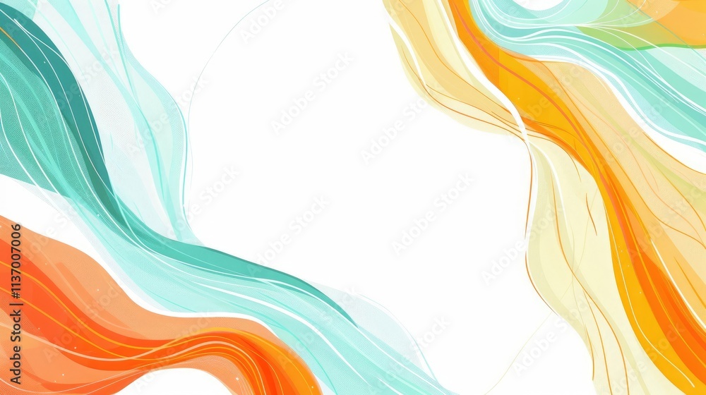 Poster abstract design featuring flowing colors in soft gradients for a modern aesthetic.